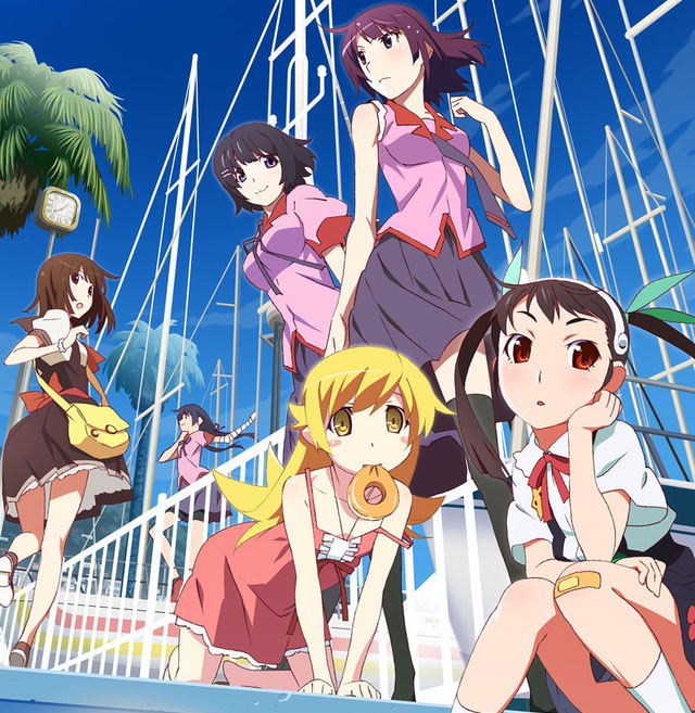 Ejemplo del anime de Monogatari